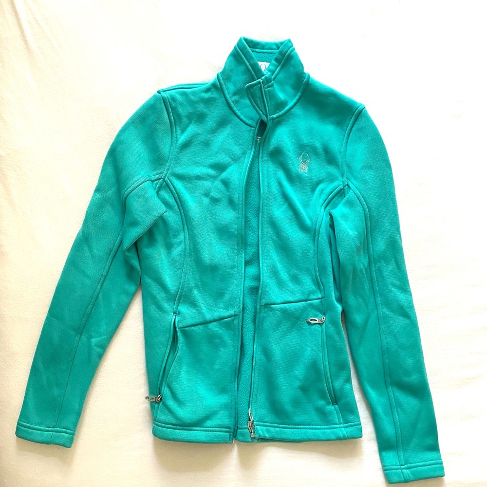 Spyder Zip Up Jacket- Teal/Aqua